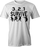 Men's 3..2..1 Survive T-Shirts-Zombie