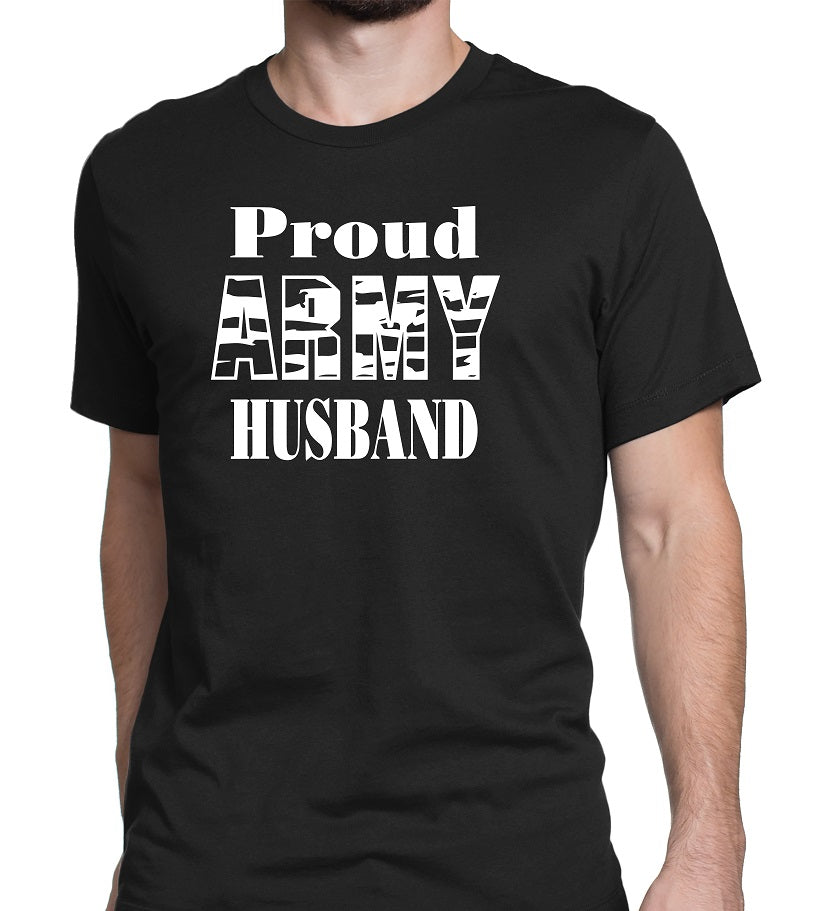 Men's Proud Army Husband Tee Shirts - Comfort Styles