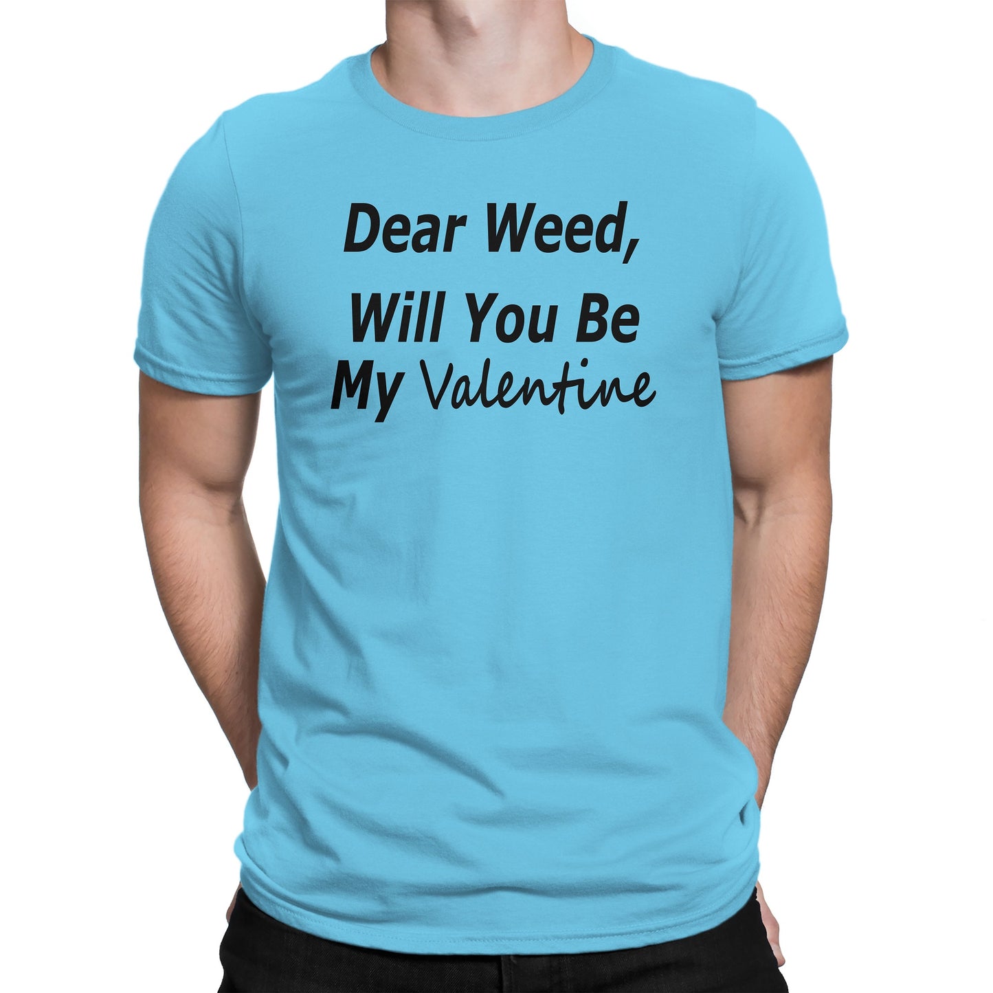 Men's Dear Weed, Will You Be My Valentine T Shirt - Comfort Styles