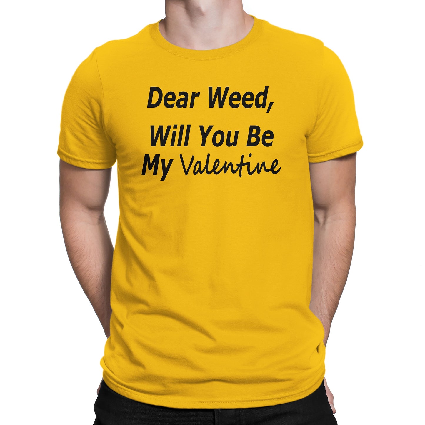 Men's Dear Weed, Will You Be My Valentine T Shirt - Comfort Styles