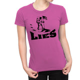 Women's Graphic Man On the Moon Lies T-Shirts