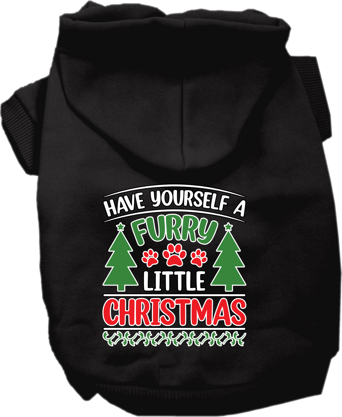 Furry Little Christmas Dog Hoodies
