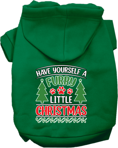 Furry Little Christmas Dog Hoodies