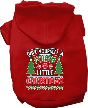 Furry Little Christmas Dog Hoodies