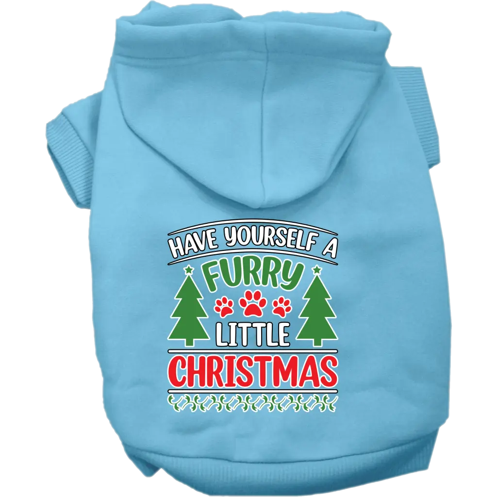 Furry Little Christmas Dog Hoodies