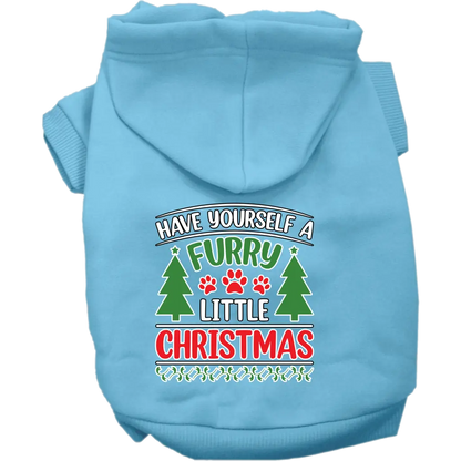 Furry Little Christmas Dog Hoodies