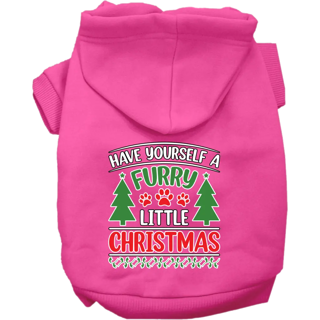 Furry Little Christmas Dog Hoodies
