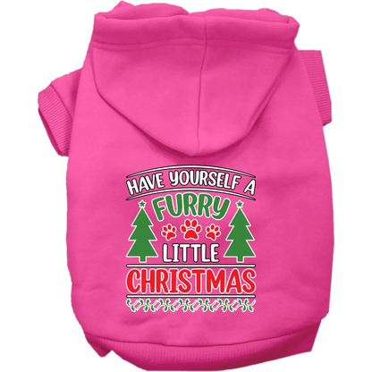 Furry Little Christmas Dog Hoodies