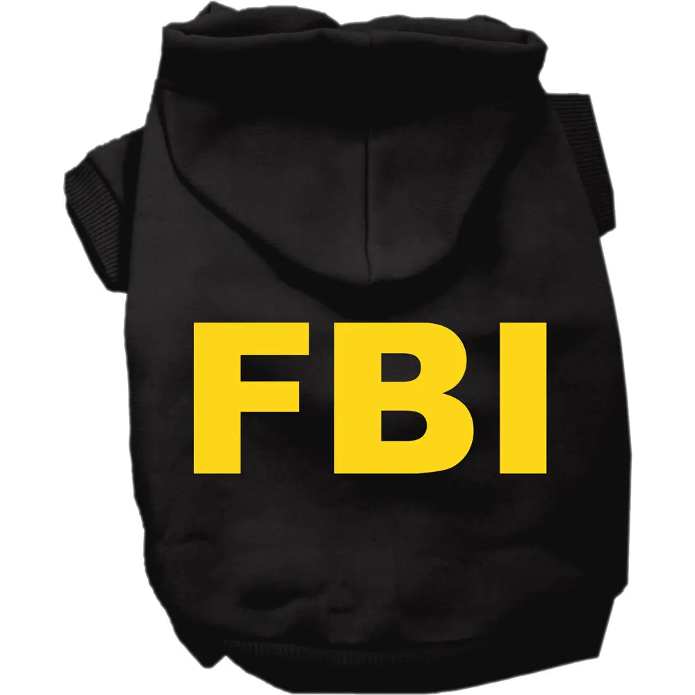 Stylish FBI -Themed Dog Hoodie Costume