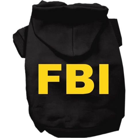 Stylish FBI -Themed Dog Hoodie Costume