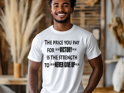 Motivational "Victory" Quote T-Shirt – Unisex Inspirational Tee