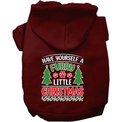 Furry Little Christmas Dog Hoodies