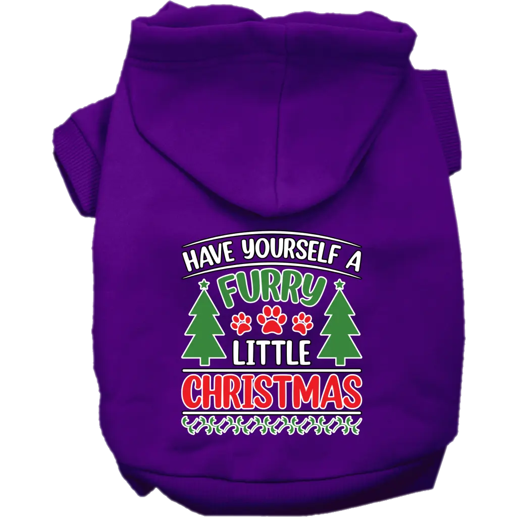 Furry Little Christmas Dog Hoodies