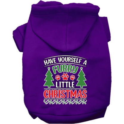 Furry Little Christmas Dog Hoodies
