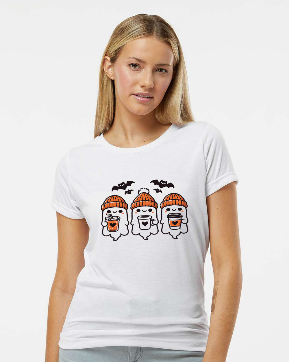 Ghosts Halloween Graphic T-Shirt