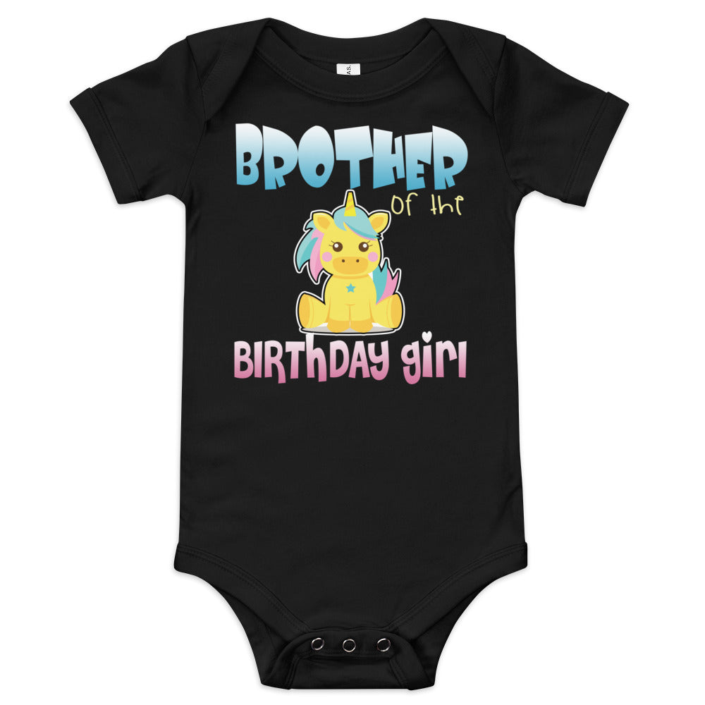 Baby suit-Baby short sleeve one piece-Brother of The Birthday Girl-Baby Announcement-Gender Reveal