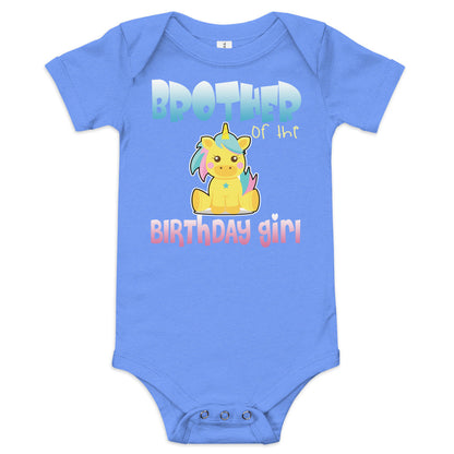 Baby suit-Baby short sleeve one piece-Brother of The Birthday Girl-Baby Announcement-Gender Reveal