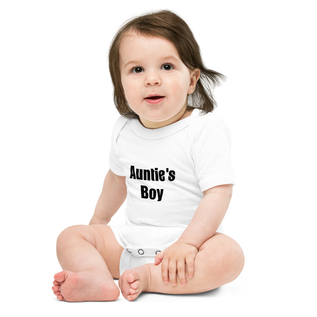 Baby short sleeve one piece- Aunties's Boy-Baby Suit-Gender Reveal Ideas-Gender Reveal-Baby Announcement