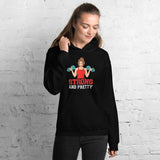 Unisex Hoodie Strong and Pretty, Workout Hoodie, Fitness Apparel, Inspirational Clothing, Casual Wear