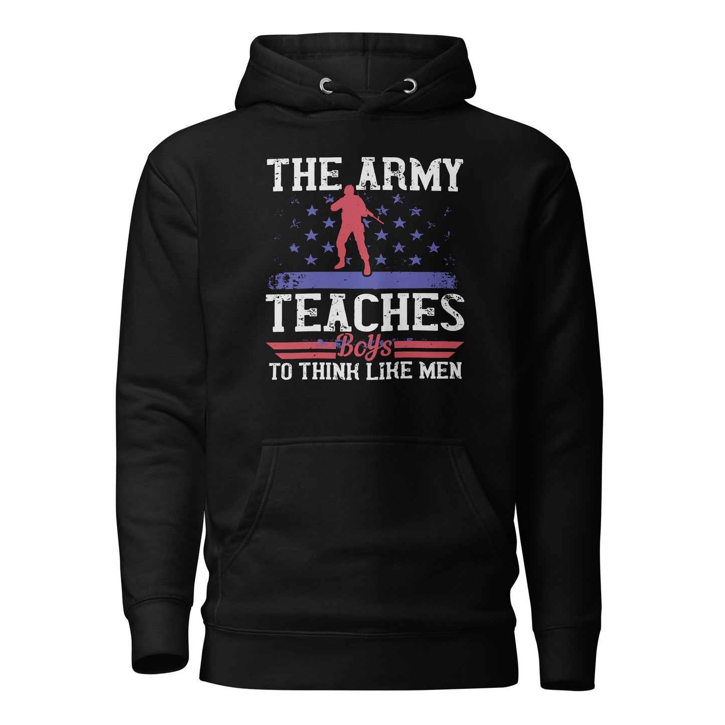 Army-Unisex Army-The Army Teaches Boys Hoodie-Army T-Shirts-Army Hoodie-July 4Th Hoodie-4th Of July Hoodies