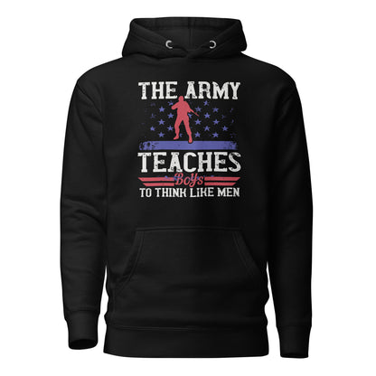 Army-Unisex Army-The Army Teaches Boys Hoodie-Army T-Shirts-Army Hoodie-July 4Th Hoodie-4th Of July Hoodies