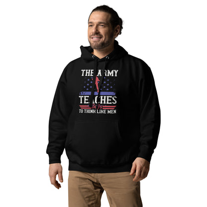 Army-Unisex Army-The Army Teaches Boys Hoodie-Army T-Shirts-Army Hoodie-July 4Th Hoodie-4th Of July Hoodies
