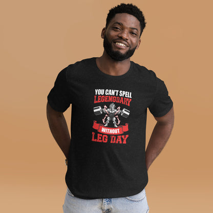 Unisex T-shirt- You Can't Legendary Without Leg Day- Fitness T-Shirt