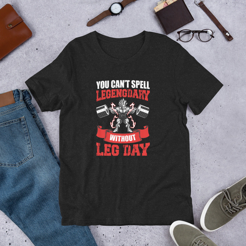 Unisex T-shirt- You Can't Legendary Without Leg Day- Fitness T-Shirt