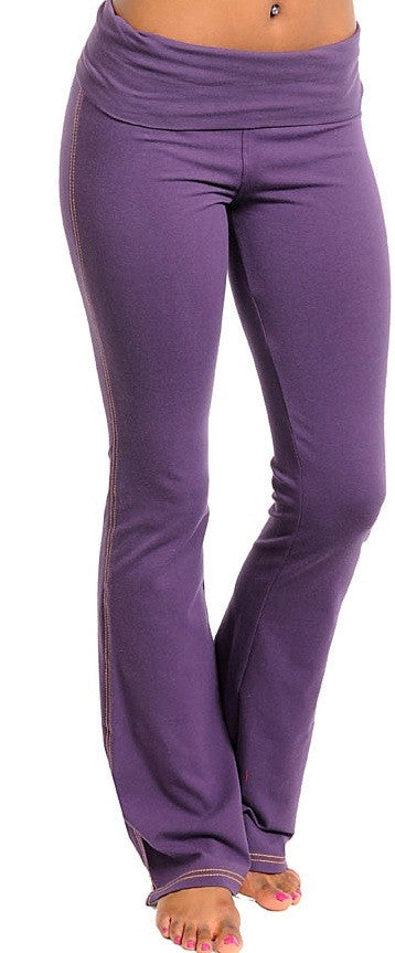 Women's Yoga Style Purple Pants - Comfort Styles