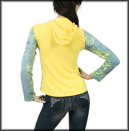Sexy Angel Long Sleeve Yellow Print Hoodie S, M, L, XL - Comfort Styles