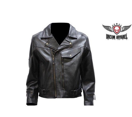 Mens Braided Pistol Pete Motorcycle Jacket - Comfort Styles