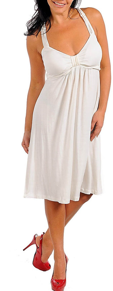 Zenobia White Fashion Maxi dress - plus size - Comfort Styles