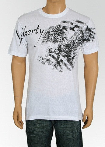 Men's White Liberty Eagle Design T-Shirt - Comfort Styles