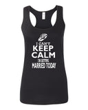 Women's SoftStyle I can't Keep Calm I'm Getting Married Today Racerback Tank Top