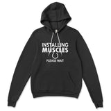 Unisex Installing Muscles Hoodies