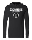 Unisex Long Sleeve Jersey Hooded Zombie Outbreak T-Shirts