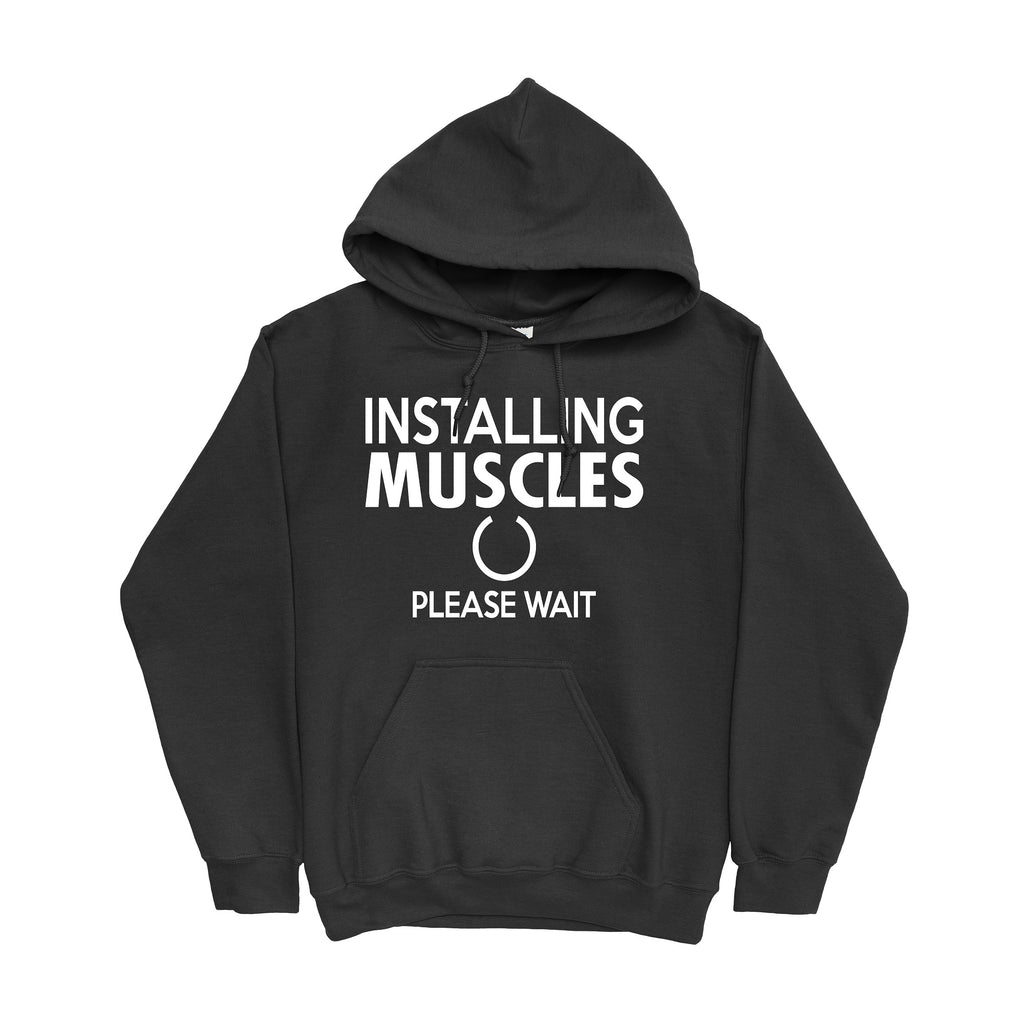 Men's Installing Muscles Hoodies - Comfort Styles