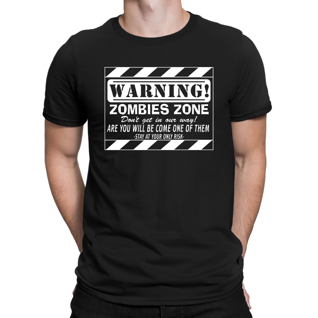 Zombies Zone Warning T-Shirts - Comfort Styles