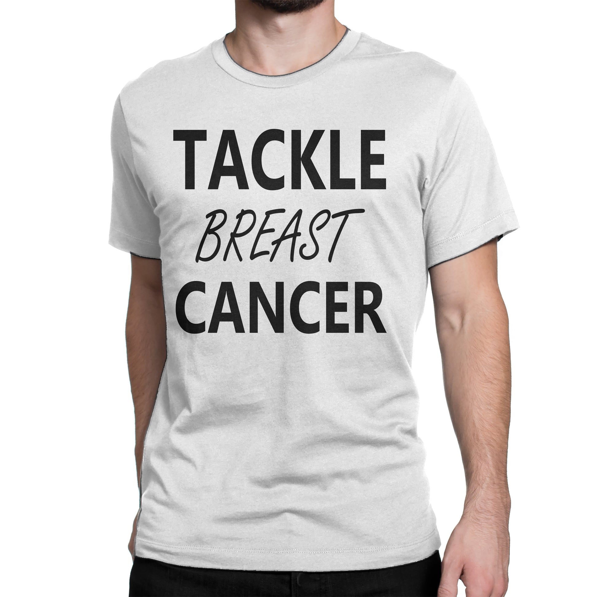 Men's Tackle Breast Cancer Tee Shirts - Comfort Styles