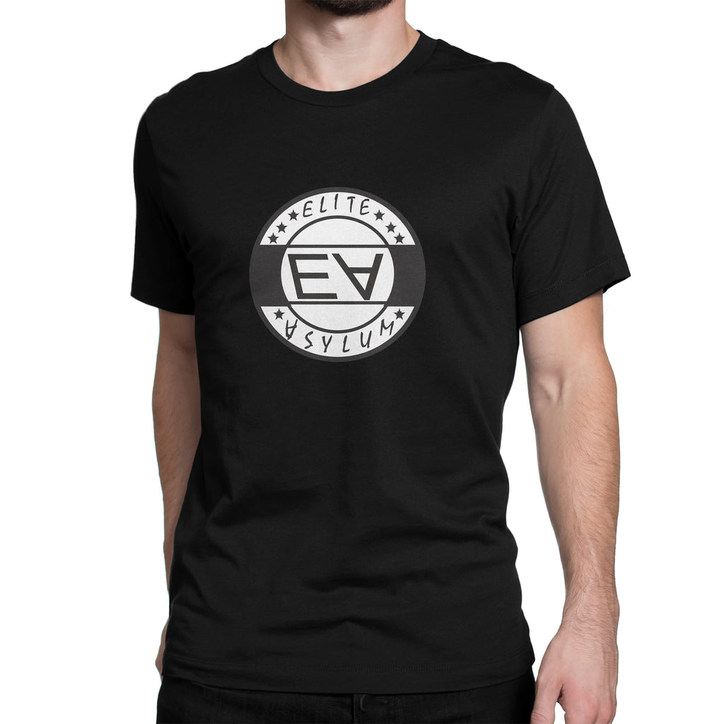 Unisex Black Elite Asylum Short Sleeve Jersey Tee - Comfort Styles