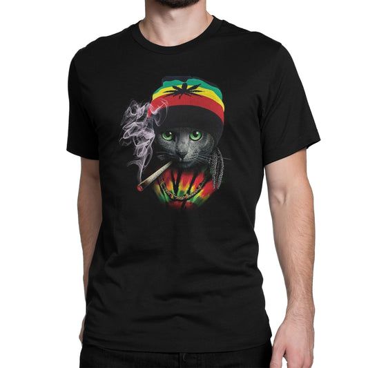 Men's Marijuana Smokin Cat T-Shirt - Comfort Styles
