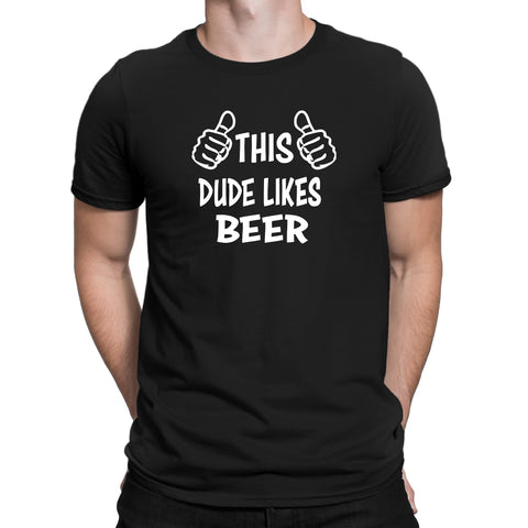 Men's This Dude Likes Beer T Shirt - Comfort Styles