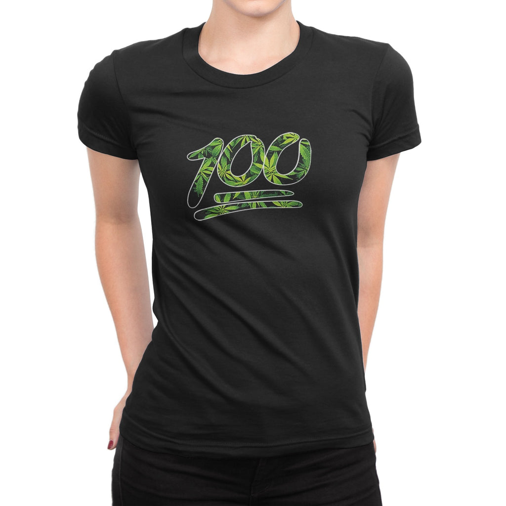 Women's Graphic 100 Percent Weed T-Shirts - Comfort Styles
