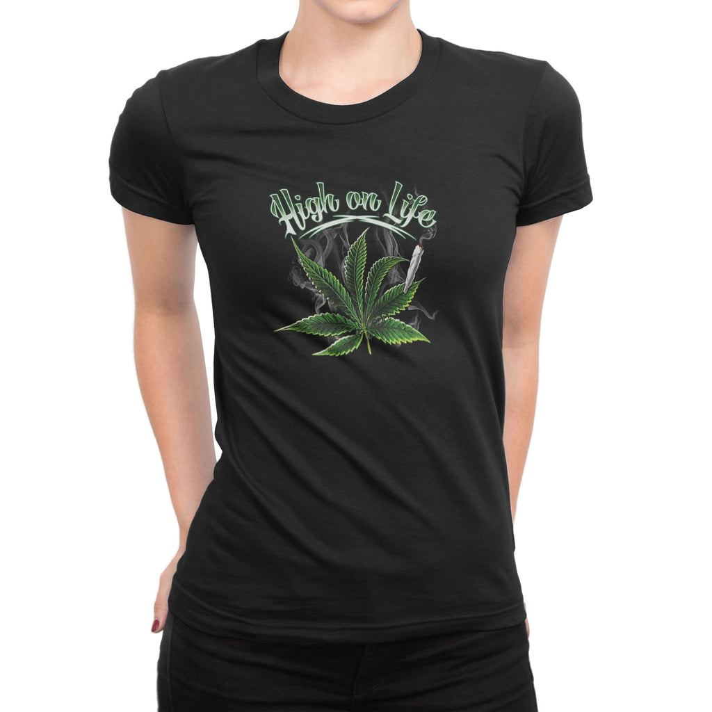 Women's Graphic High On Life T-Shirts - Comfort Styles